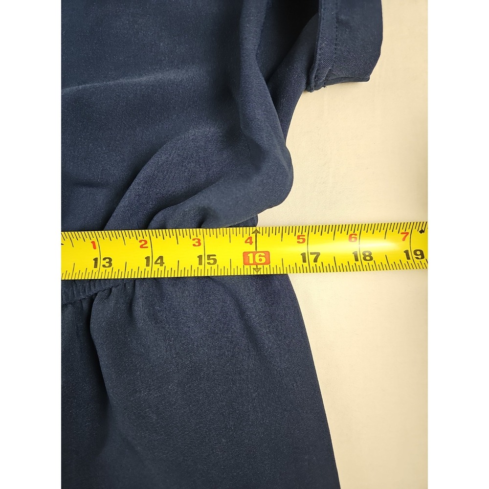 Jasambac Women's Navy Blue Dress Short Sleeve Elastic Waist Size L - Picture 9 of 10